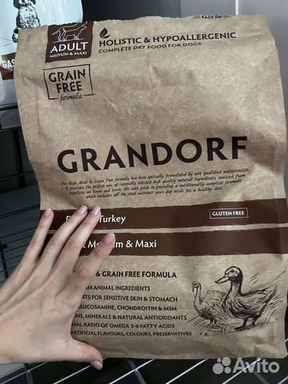 Корм для собак grandorf duck&turkey