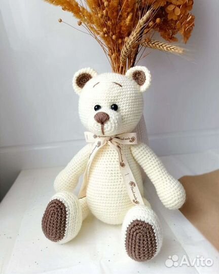 Игрушка медведь заяц амигуруми