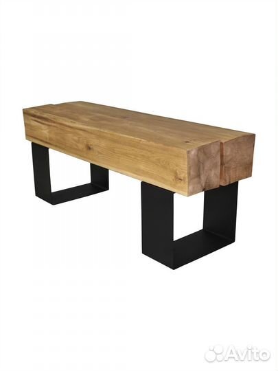 Скамейка садовая из бруса 150х150