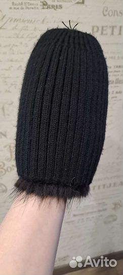 Шапка норковая женская вязанная