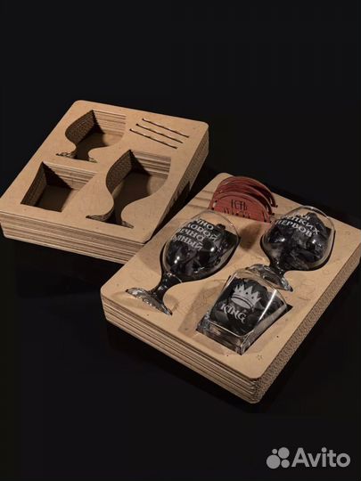 Подарочный набо мужчине из закаленного стекла