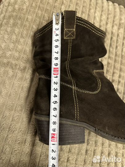 Полусапоги женские зимние натуральная замша