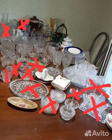 Посуда СССР, хрусталь, фарфор