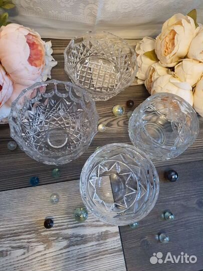 Вазочки хрусталь 4 шт