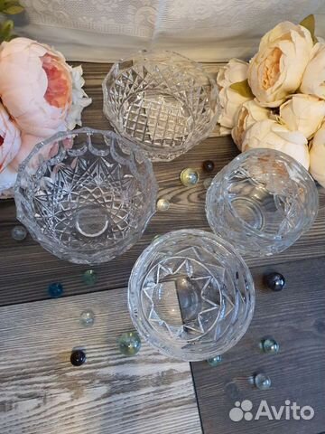 Вазочки хрусталь 4 шт