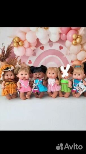 Пупсы ванильные с волосами, 26см. Испания