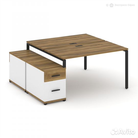 Стол-бенч на 2 места с двухсторонней опорной тумбо