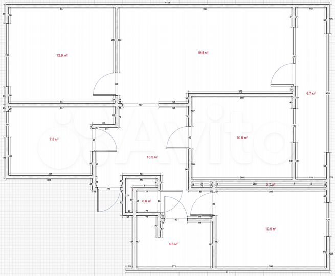 4-к. квартира, 77,1 м², 1/9 эт.
