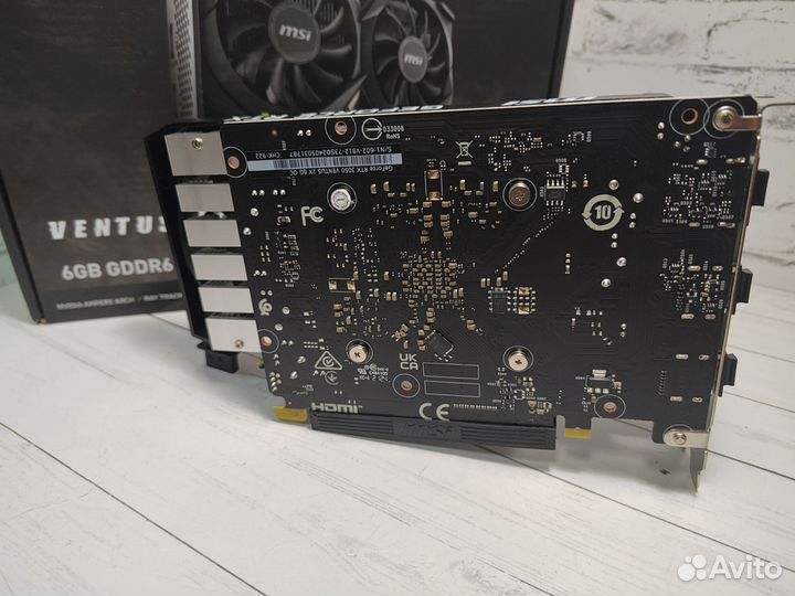 Видеокарта GeForce RTX 3050 MSI ventus 2X OC 6Gb