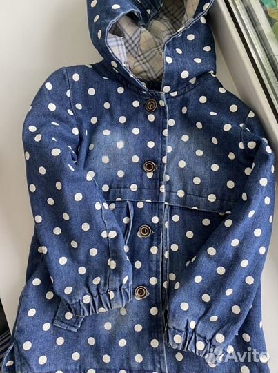 Джинсовая куртка для девочки (утепленная)