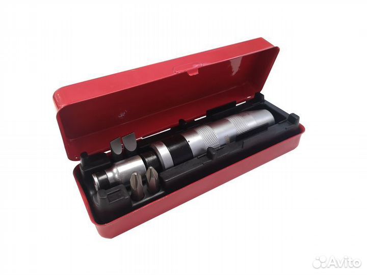 Отвертка ударная с набором бит и адаптером, 6пр 1