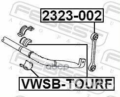 Втулка vwsb-tourf Febest