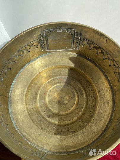 Кашпо для цветов бронза (латунь) антиквариат