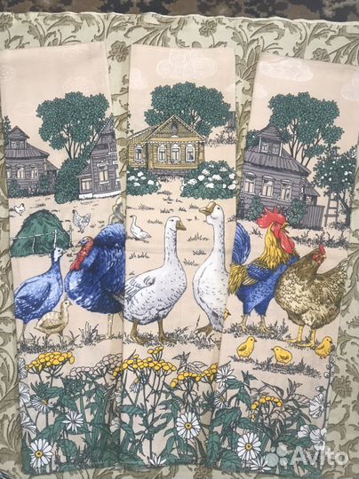 Кухонные полотенца рогожка