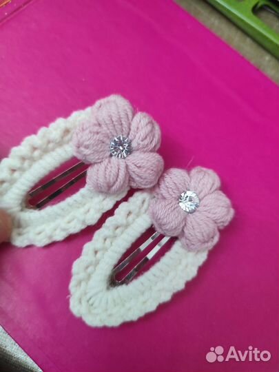 Заколки вязаные