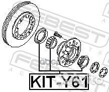 К-кт подшипника ступ. пер. Nissan Patrol all 8