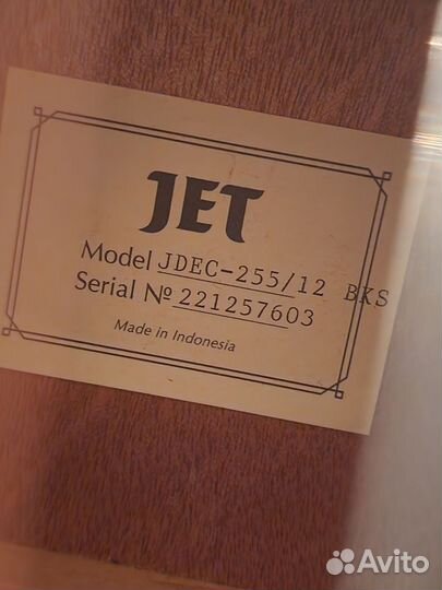 Гитара JET jdec-255/12 BkS