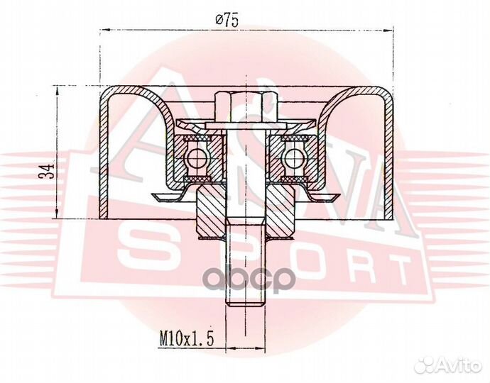 Ролик обводной nsbp-007 asva