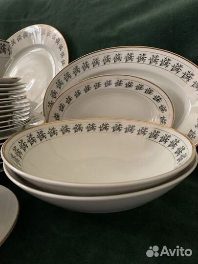 Столовый сервиз чехословакия MZ Черная роза