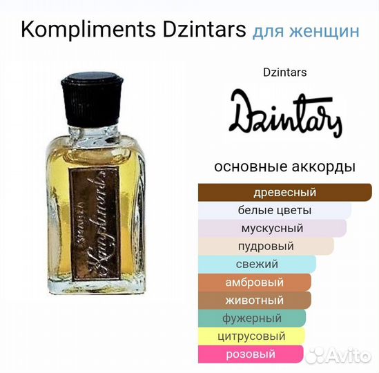 Духи Kompliments от Dzintars