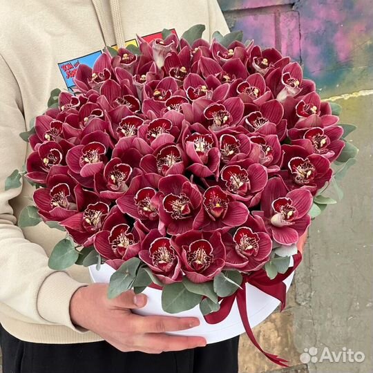 Цветы орхидея в коробке С доставкой