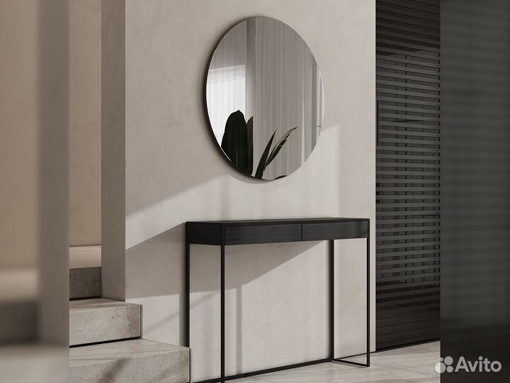 Настенное круглое зеркало. Дуб.Цена до двери по РФ