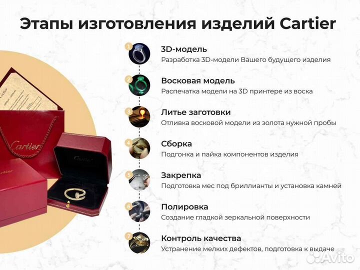 Cartier браслет и подвеска из золота