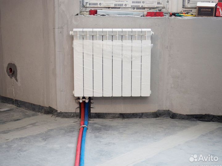 Установка радиатора отопления