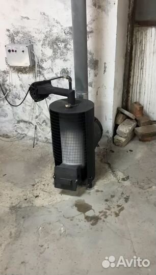 Печь на отработке калорифер