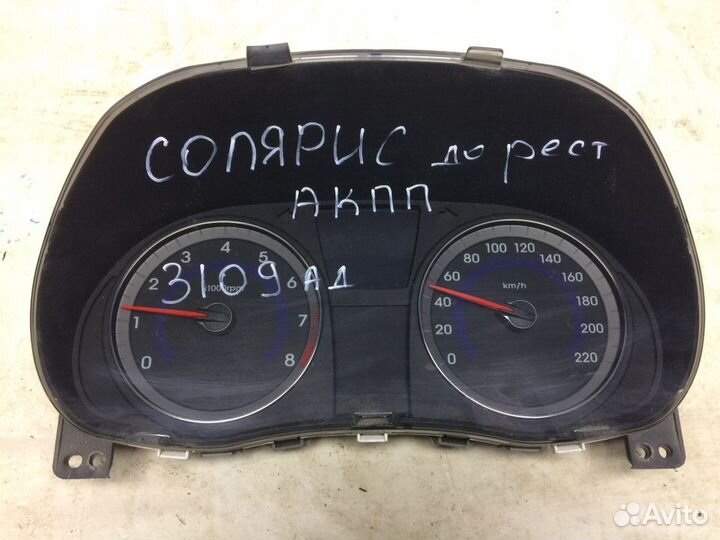 Панель приборов Hyundai Solaris 2010) 003109
