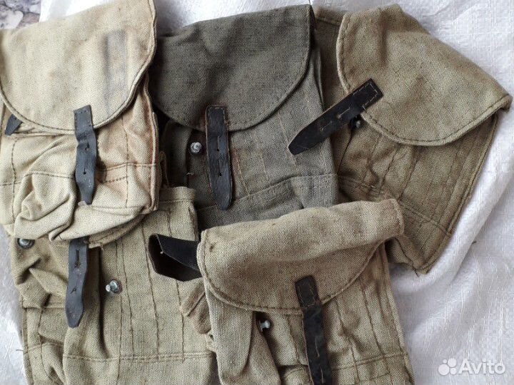 Подсумок под магазины ак 4-х секционный брезент
