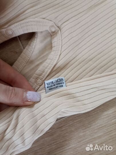 Слип комбинезон для малышей 68 бежевый