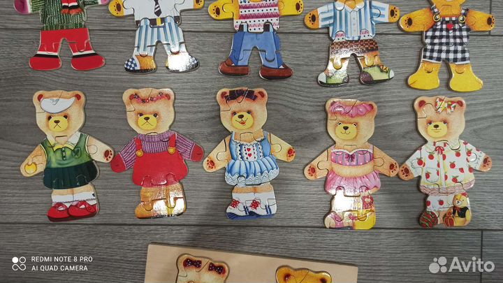 Развивающие игрушки пазл мишки