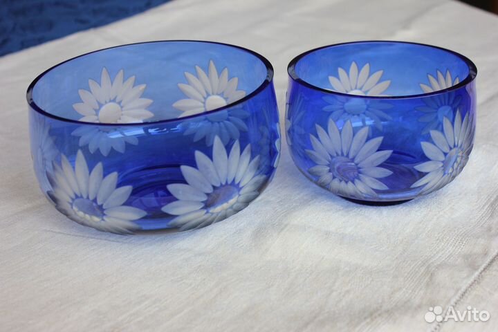 Ваза / Салатник / Конфетница кобальтовое синее сте