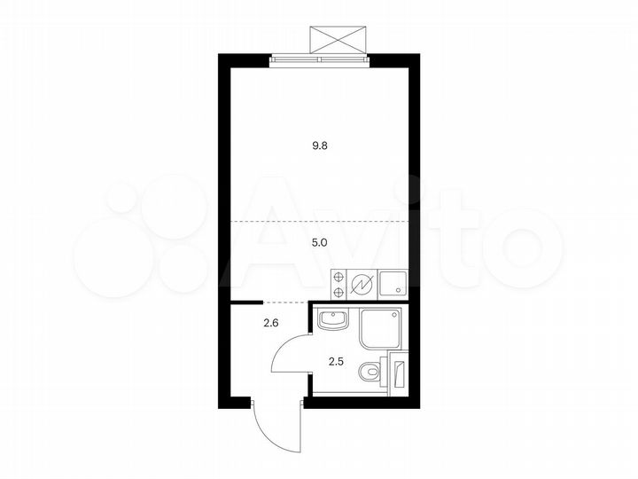 Квартира-студия, 19,9 м², 2/23 эт.