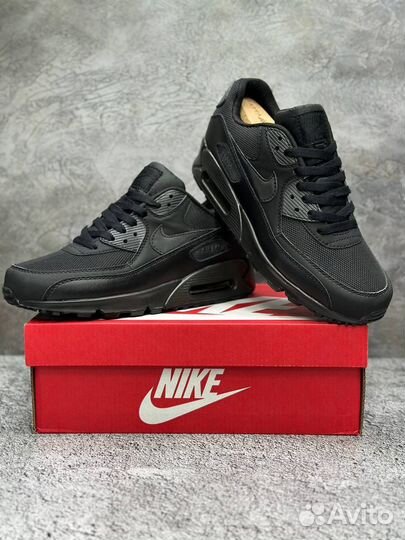 Кроссовки Nike Air Max 90 черные арт:350