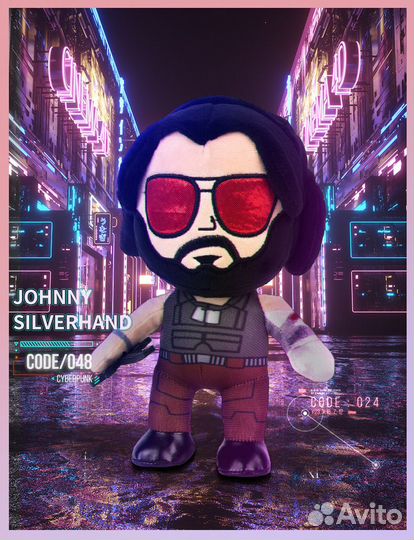 Мягкая игрушка Johnny Silverhand Cyberpunk 2077