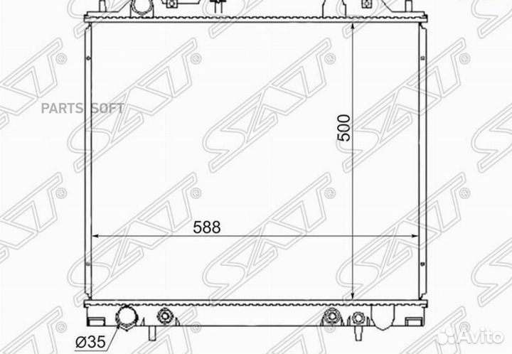 Радиатор охлаждения Митсубиси Делика L400 94-06