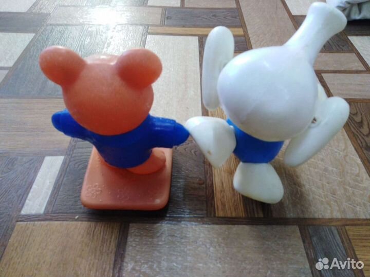 Советские игрушки, слоник и мишка