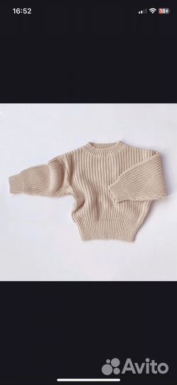 Детский вязаный свитер пуловер