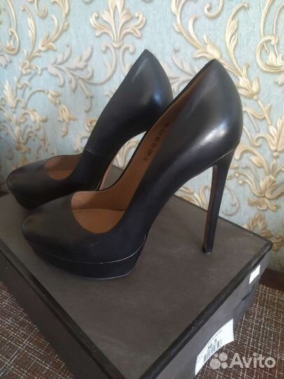 Туфли на высоком каблуке, кожа, р.36.5