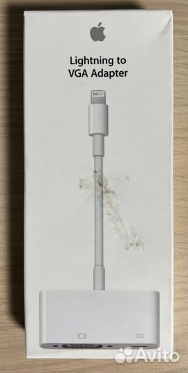 Нераспакованный Apple Lightning to VGA адаптер