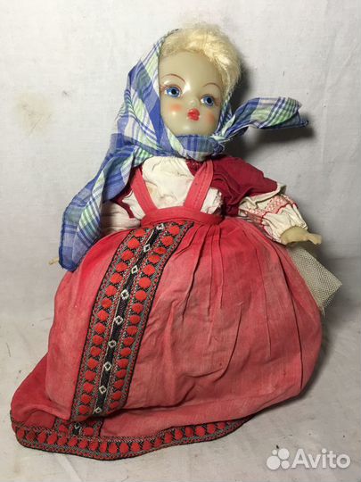 Старинная кукла грелка анюта на (самовар-чайник)