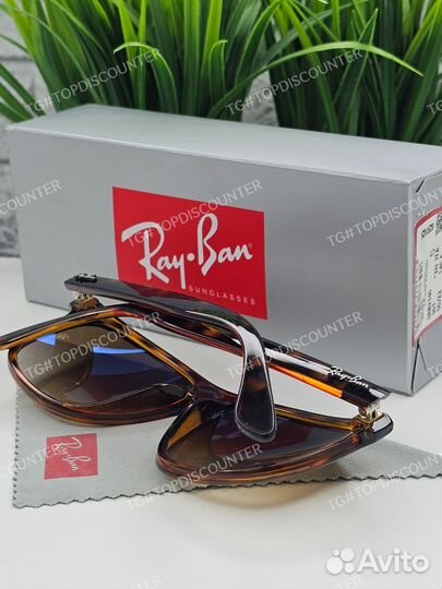 Очки Ray Ban 4147 Boyfriend Черепаховые Стекло