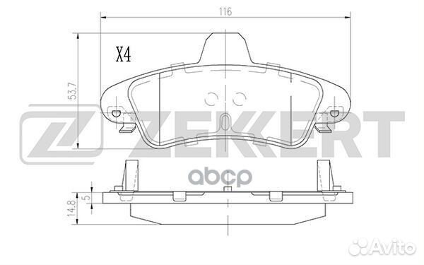 Колодки торм. диск. задн. Ford Cougar 00- Mond