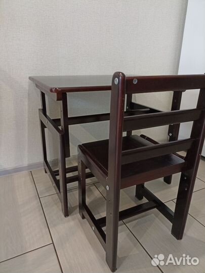 Десткий стол+стул (растущие)