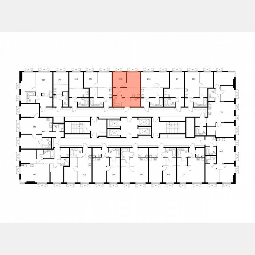 1-к. квартира, 37,5 м², 22/30 эт.