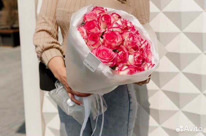 Букет с розами. 25 51 101 роза