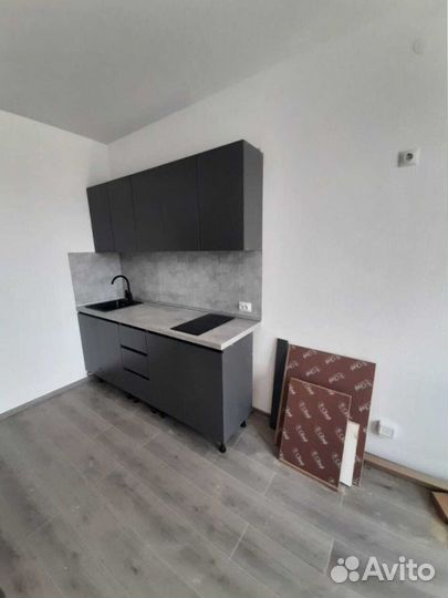 Кухня прямая маленькая лофт