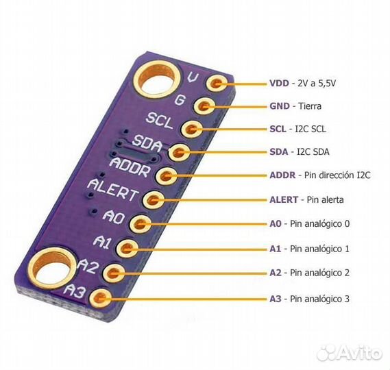 ADS1115, ацп, аналого-цифровой преобразователь